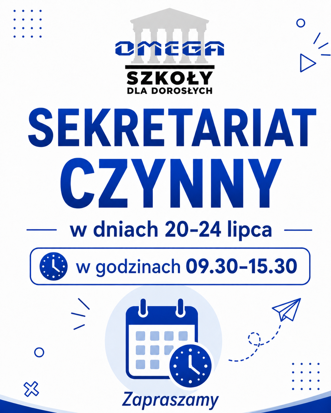 Godziny pracy sekretariatu !